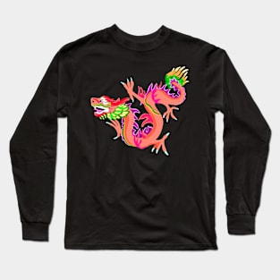 Orange Dragon Vector Long Sleeve T-Shirt